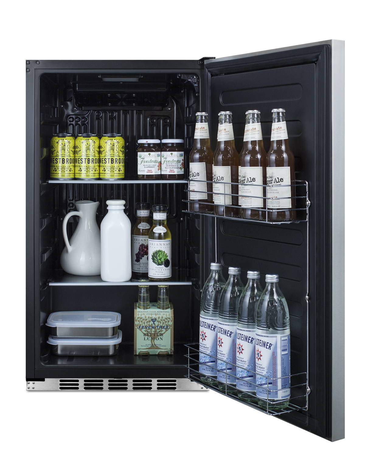 Commercially approved, ENERGY STAR certified all-refrigerator for built-in or freestanding use with a shallow 17.25